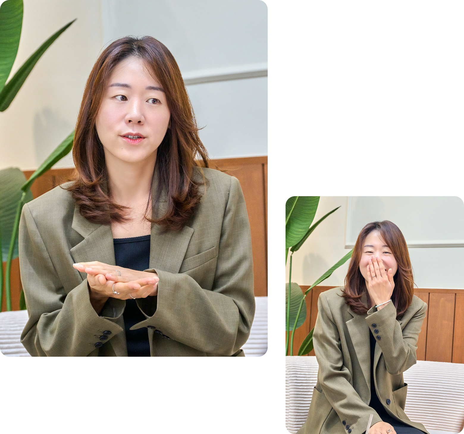책을 만드는 편집자의 역할을 설명하며 대화하는 박지아 편집자의 다양한 표정